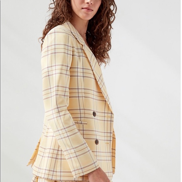 aritzia yellow blazer
